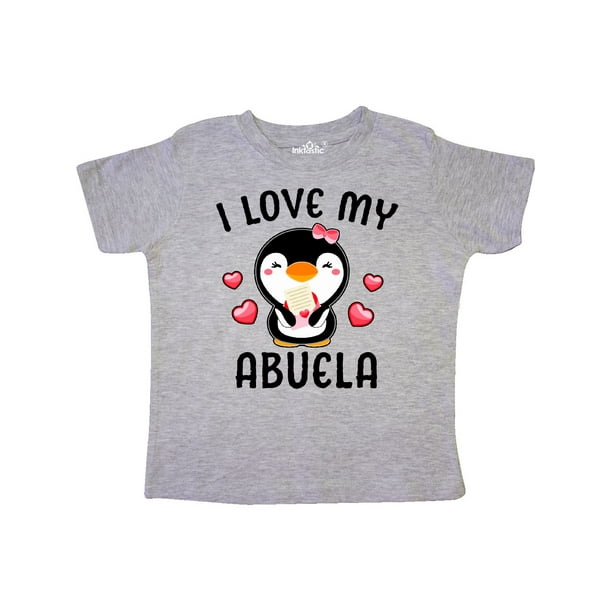 inktastic I Love My Abuela with Cute Penguin and Hearts Baby T-Shirt 